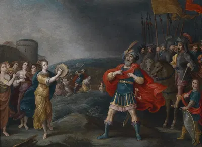 Jephthah Meets His Daughter by Hieronymus Francken III — digital art print download