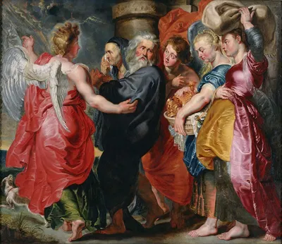 The Flight Of Lot And His Family From Sodom by Якоб Йордаанс — digital art print download
