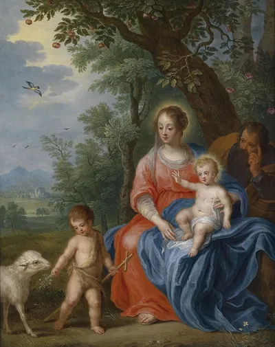 De Heilige Familie Met Johannes by Ян Брейгель младший — digital art print download