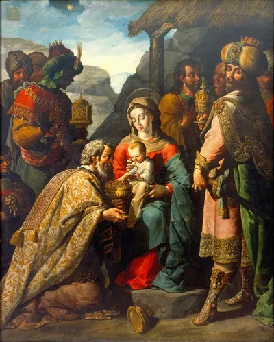 The Adoration Of The Kings by José Juárez, 1655 — digital art print download