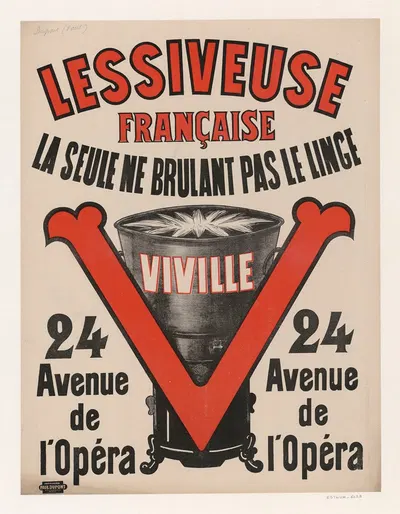 Lessiveuse française Viville. La seule ne brûlant pas le linge by Имп. Поль Дюпон, 1901 — digital art print download