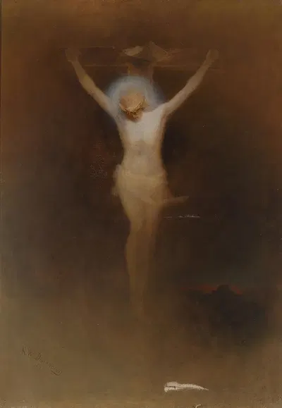 Christ On The Cross by Karl Wilhelm Diefenbach, 1891 — digital art print download