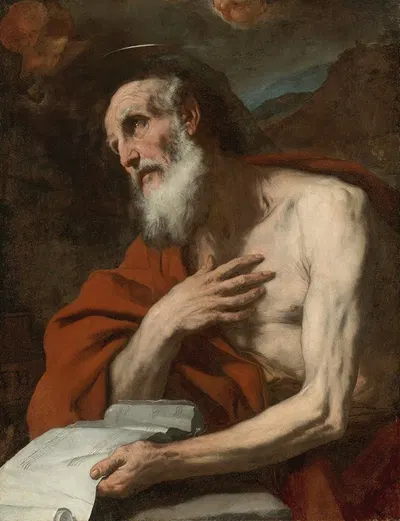 St. Jerome by Luca Giordano — digital art print download