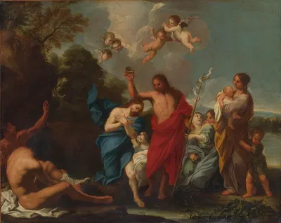 The Baptism Of Christ by Luigi Garzi — digital art print download