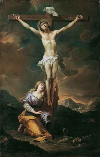 Kruzifixus Mit Maria Magdalena by Martino Altomonte, 1728 — digital art print download
