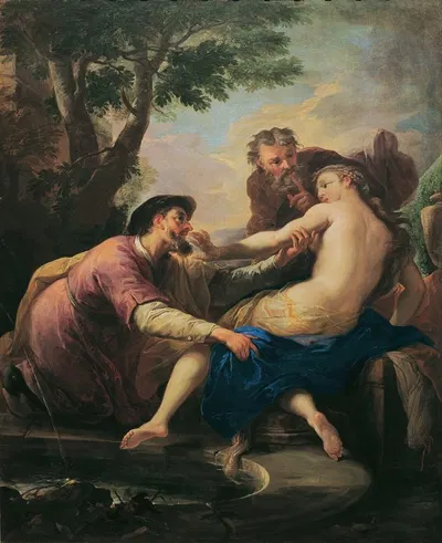 Susanna Und Die Beiden Alten by Martino Altomonte, 1709 — digital art print download