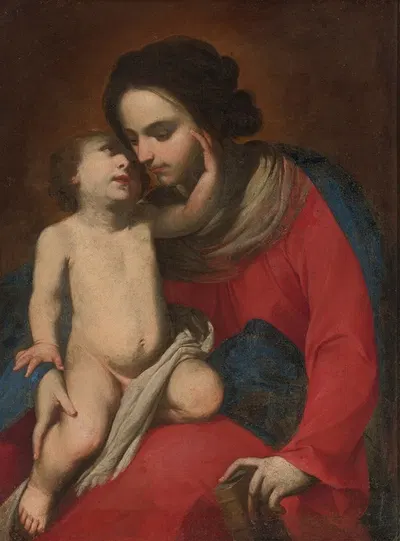Madonna And Child by Massimo Stanzione — digital art print download