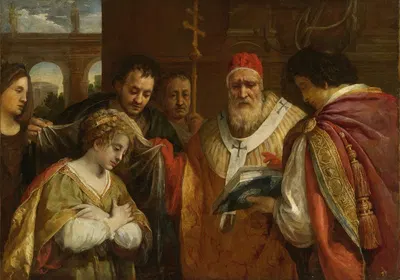 Saint Domitilla Receiving The Veil From Pope Clement I by Пьетро да Кортона — digital art print download