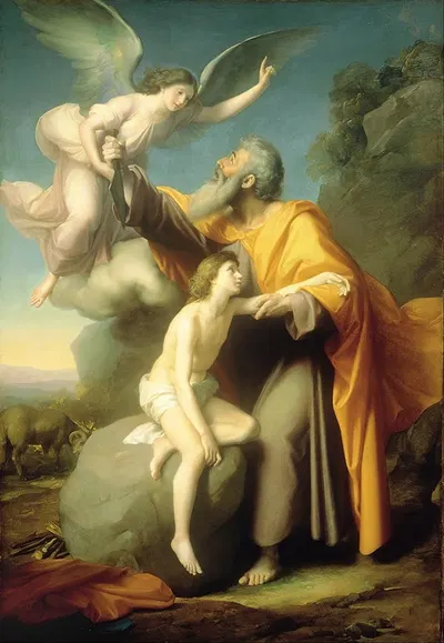 The Sacrifice Of Isaac by Santiago Rebull, 1857 — digital art print download
