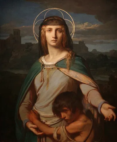 Saint Monica in a Landscape by Александр Кабанель — digital art print download