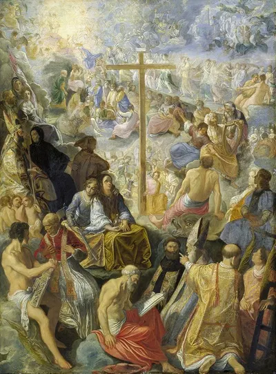 The Frankfurt Altarpiece of the Exaltation of the True Cross by Adam Elsheimer, 1603 – 1605 — digital art print download