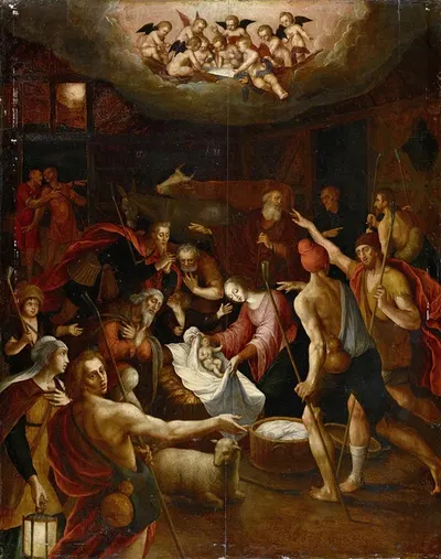 Adoration of the Shepherds by Aegidius Sadeler II — digital art print download