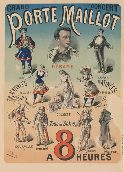 Grand Concert Porte Maillot by J. Jonchère, 1889 — digital art print download