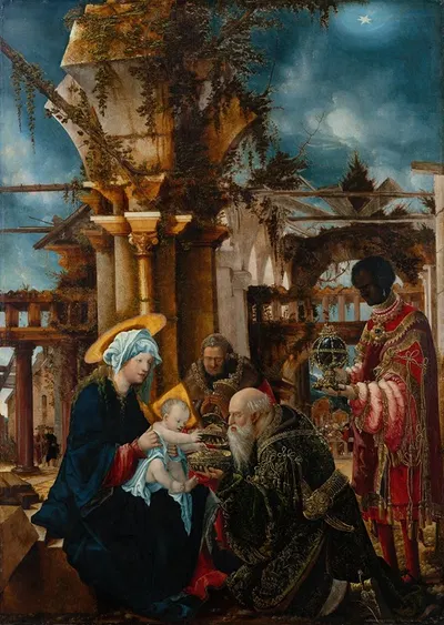 The Adoration of the Magi by Альбрехт Альтдорфер — digital art print download