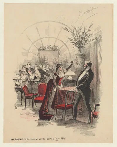 Маркиза! Комедия Викторьена Сарду by Ж. Жоншер, 1890 — digital art print download