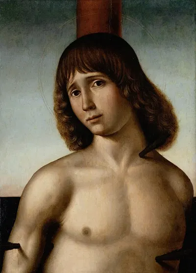 St. Sebastian at the Column by Антонио Де Салиба — digital art print download