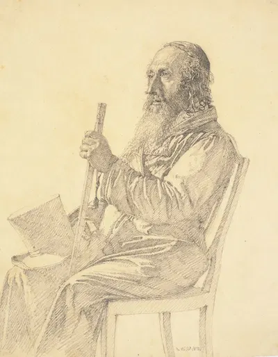 Portræt af en gammel polsk jøde by Кристен Кёбке, 1833 — digital art print download