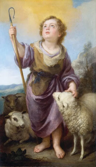 The Good Shepherd by Bartolomé Estebán Murillo — digital art print download
