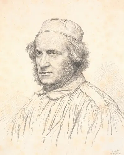 Portræt af H.W.Bissen (1798-1868) by Кристен Кёбке, 1798-1868 — digital art print download