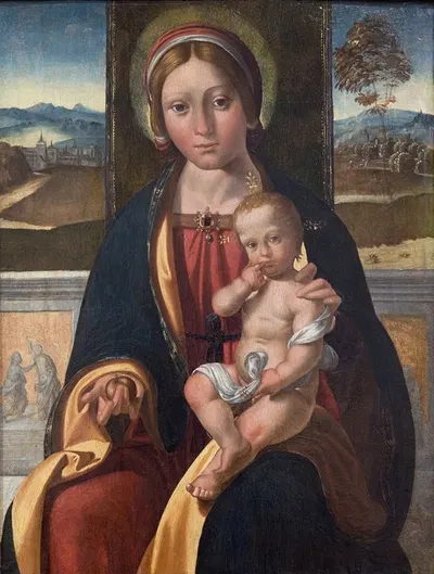The Virgin and Child by Бенвенуто Тизи (Ил Гарафало), 1496 – 1500 — digital art print download