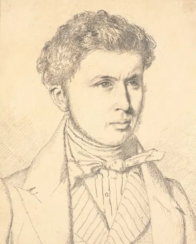 Portræt af kunstnerens bror, H.P.N.Købke (1812-39) by Кристен Кёбке, 1812 – 1839 — digital art print download