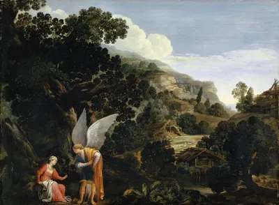 The Annunciation to the Wife of Manoah by Carlo Saraceni, 1610 — digital art print download