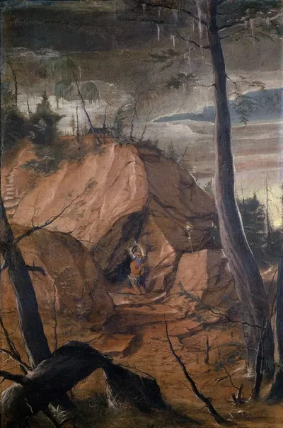 Saint Onuphrius in the Wilderness by Конрад Шнитт, 1519 — digital art print download