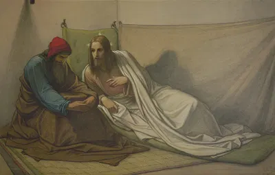 Christ and Nicodemus by Эдуард фон Штайнле, 1863 — digital art print download
