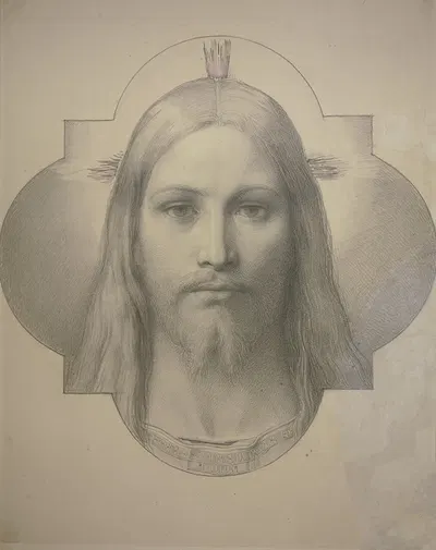 Christ's head by Eduard von Steinle — digital art print download