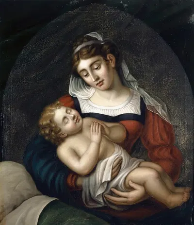 Virgin with Child by Эмили Линдер, 1817 — digital art print download