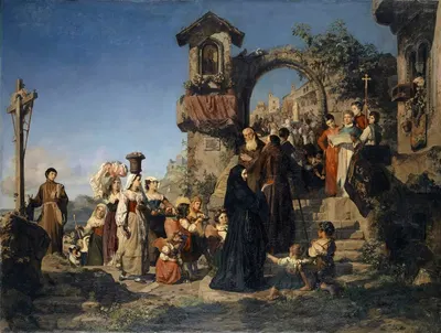 Saint Mary's Day in the Sabine Mountains by Ernst Stückelberg, 1860 — digital art print download