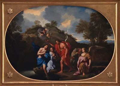 The Baptism of Christ by Filippo Lauri, 1638 – 1694 — digital art print download
