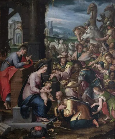 The Adoration of the Magi by Франс Франкен Старший, 1557 – 1616 — digital art print download