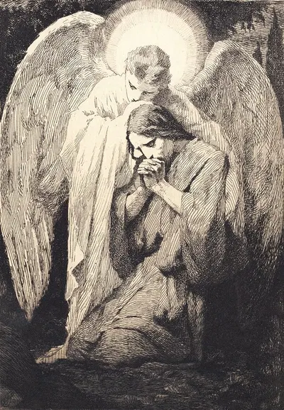 Kristus i Gethsemane by Франс Шварц, 1900 - 1901 — digital art print download
