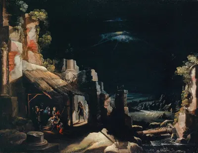 The Adoration of the Shepherds by Фредерик Ван Валькенборх — digital art print download