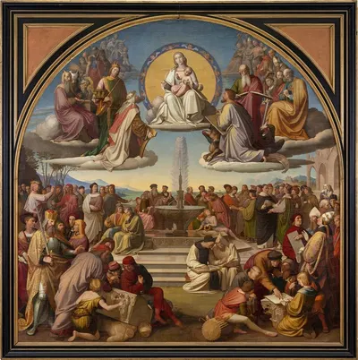 The Triumph of Religion in the Arts by Johann Friedrich Overbeck, 1829 – 1840 — digital art print download