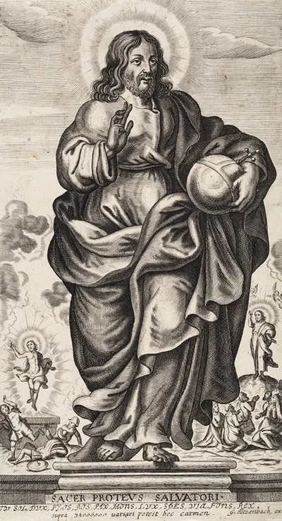 Christ as Saviour of the World by Gerhard Altzenbach, 1608 – 1671 — digital art print download