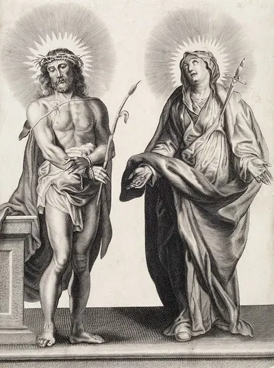 Jesus og Maria by Gerhard Altzenbach, 1608 – 1671 — digital art print download