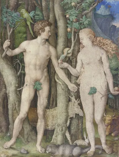 Adam and Eve by Немецкая школа, 1504 — digital art print download