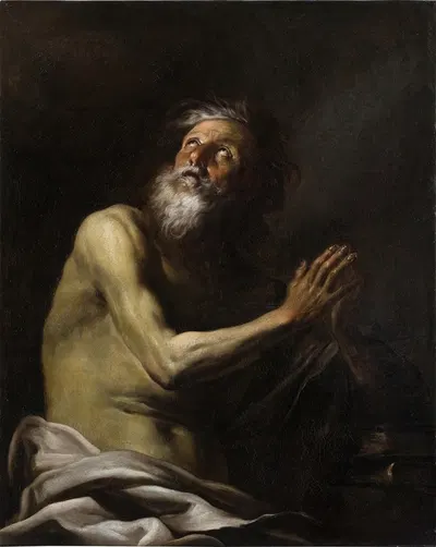 Hermit Saint by Giacinto Brandi, 1670 – 1680 — digital art print download