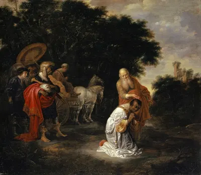 The Baptism of the Ethiopian Eunuch by Gijsbert Jansz. Sibilla — digital art print download