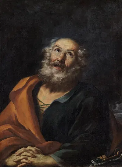 Saint Peter Penitent by Girolamo Troppa, 1664 - 1668 — digital art print download
