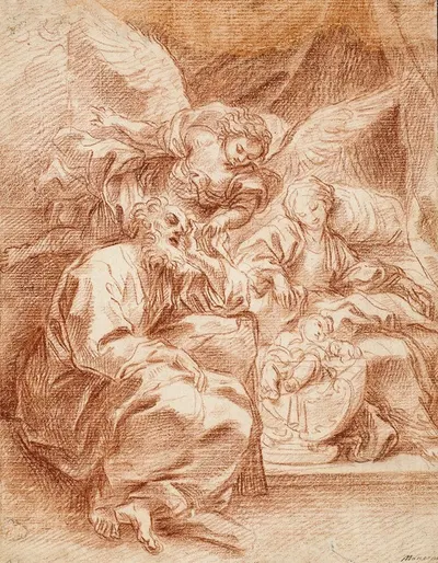Joseph’s dream by Giuseppe Passeri, 1700 – 1800 — digital art print download