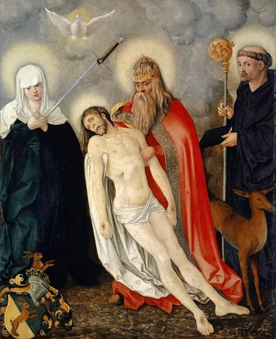 The Holy Trinity between the Lady of Sorrows and Saint Giles by Hans Baldung — digital art print download