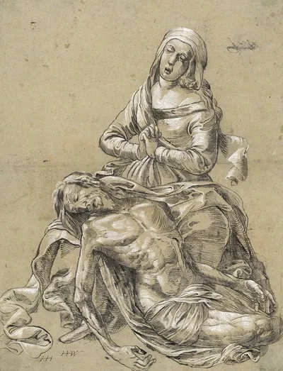 Beweinung Christi by Hans Heinrich Wägmann, 1585 — digital art print download