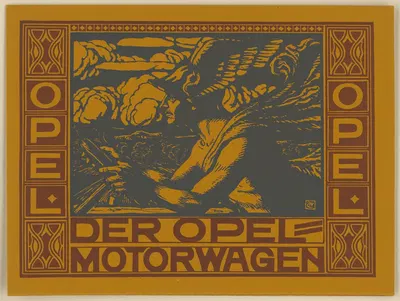 Der Opel-Motorenwagen by Иоганн Винценц Цисзарз, 1905 — digital art print download
