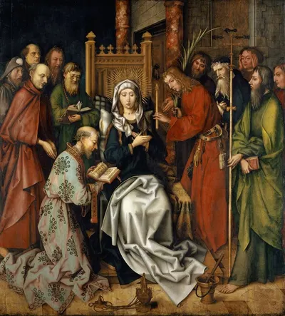 The Death of the Virgin by Ганс Гольбейн Старший, 1490 — digital art print download