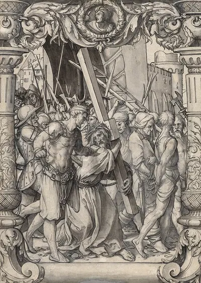 Scheibenriss mit der Kreuztragung Christi by Ганс Хольбейн Младший, 1528 — digital art print download