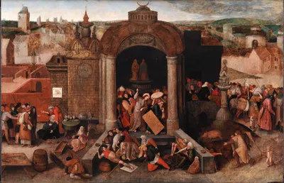 Christ Driving the Traders from the Temple by Hieronymus Bosch, 1570 – 1670 — digital art print download