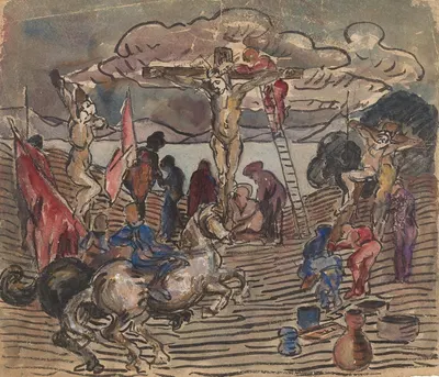 Korsfæstelsen I by Jens Adolf Jerichau, 1909 – 1910 — digital art print download